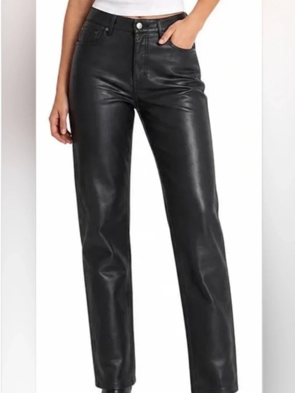 Aritzia Wilfred Malina High Waist Vegan Leather Pants